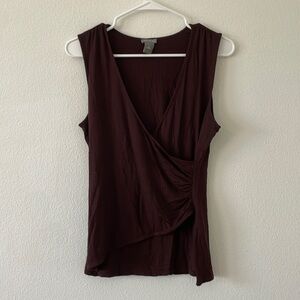 EUC Ann Taylor Burgundy Sleeveless Tank Top Blouse | Size: Small |